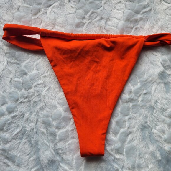 L*Space Bikini Bottom Women's Large Swim Orange Gina Cheeky Swimwear NWOT - Picture 1 of 7